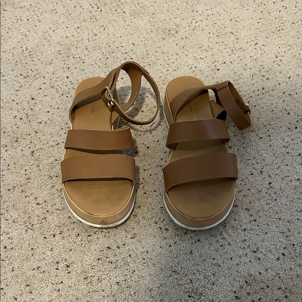 Mila Paoli Brown Leather Sandals